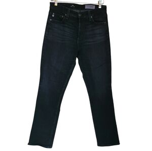 AG adriano goldschmied mari high-rise slim straight jeans black size 29 